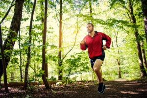 A man runs to curb weight gain for men